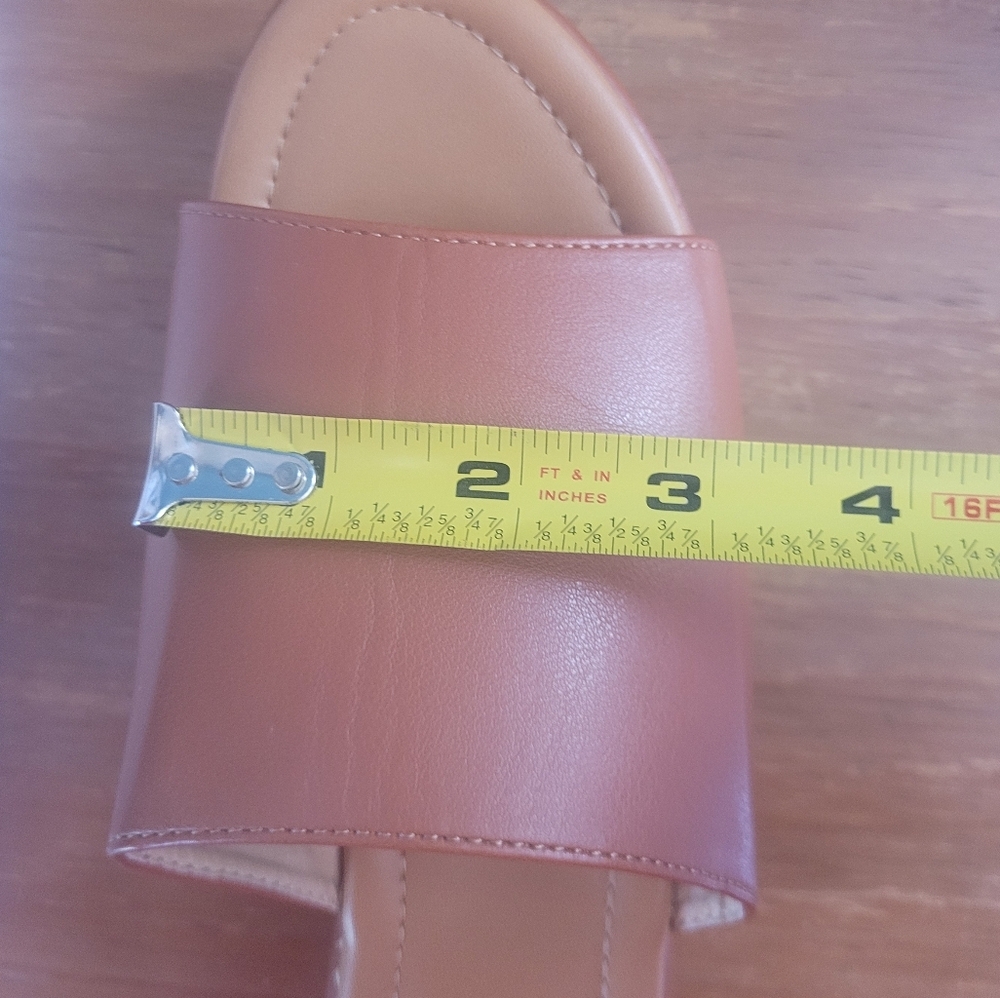 Pierre Dumas NEW size 9 slide sandals tan - Picture 9 of 9
